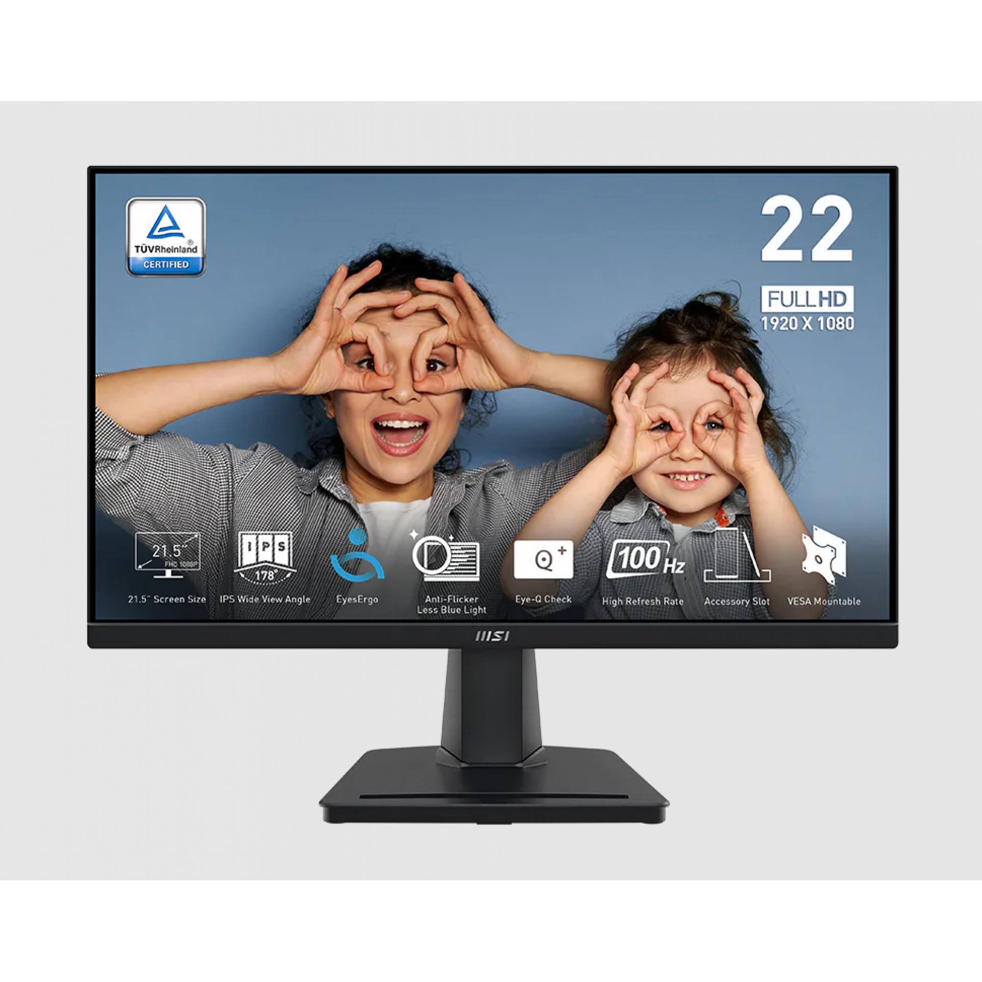 Monitor 22" MSI PRO MP225 FHD IPS 100Hz 1ms HDMI VGA TILT