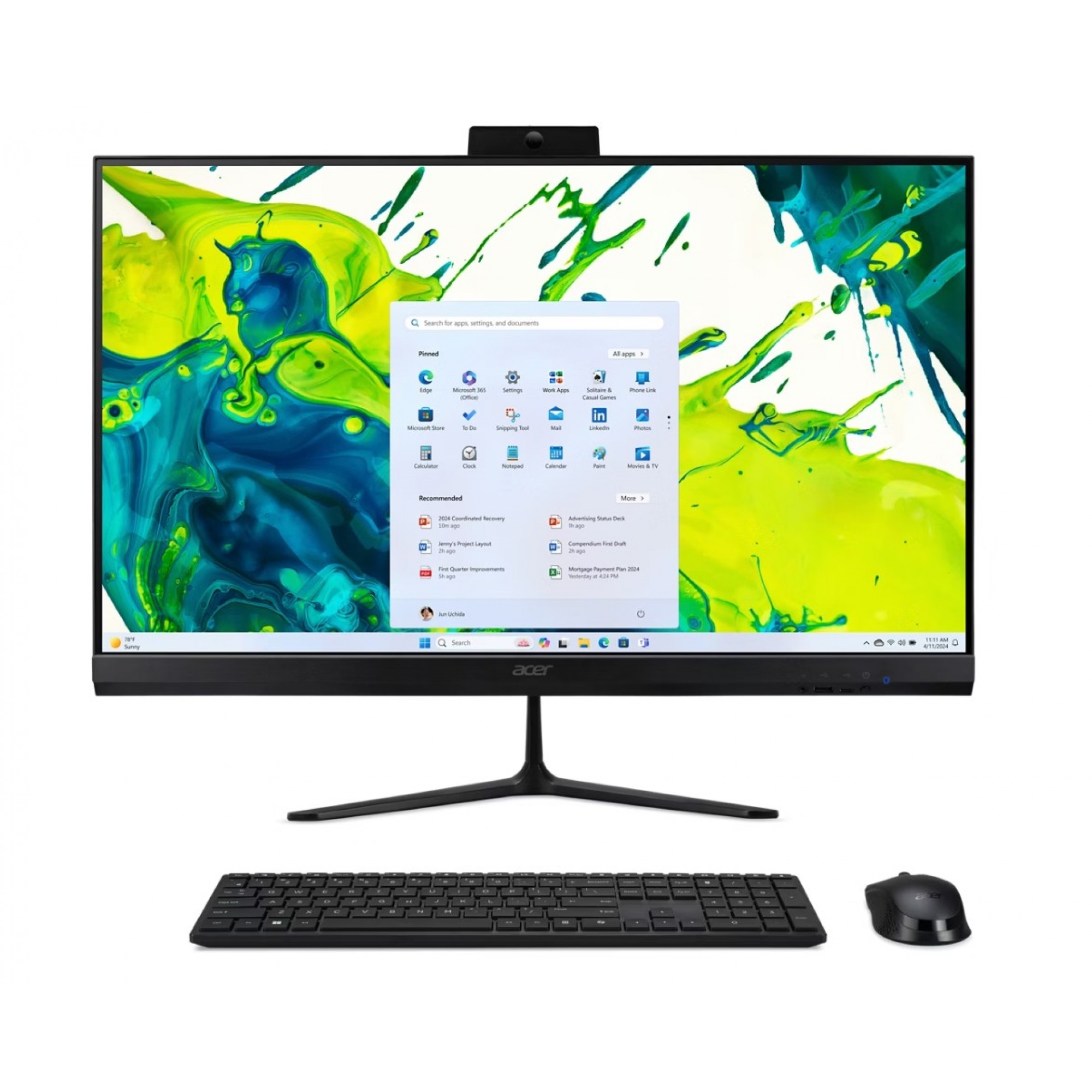 Računalo desktop AiO ACER Aspire C27-2G 27" FHD AMD Ryzen 7 5825U 16GB 512GB FreeDOS tipkovnica+miš