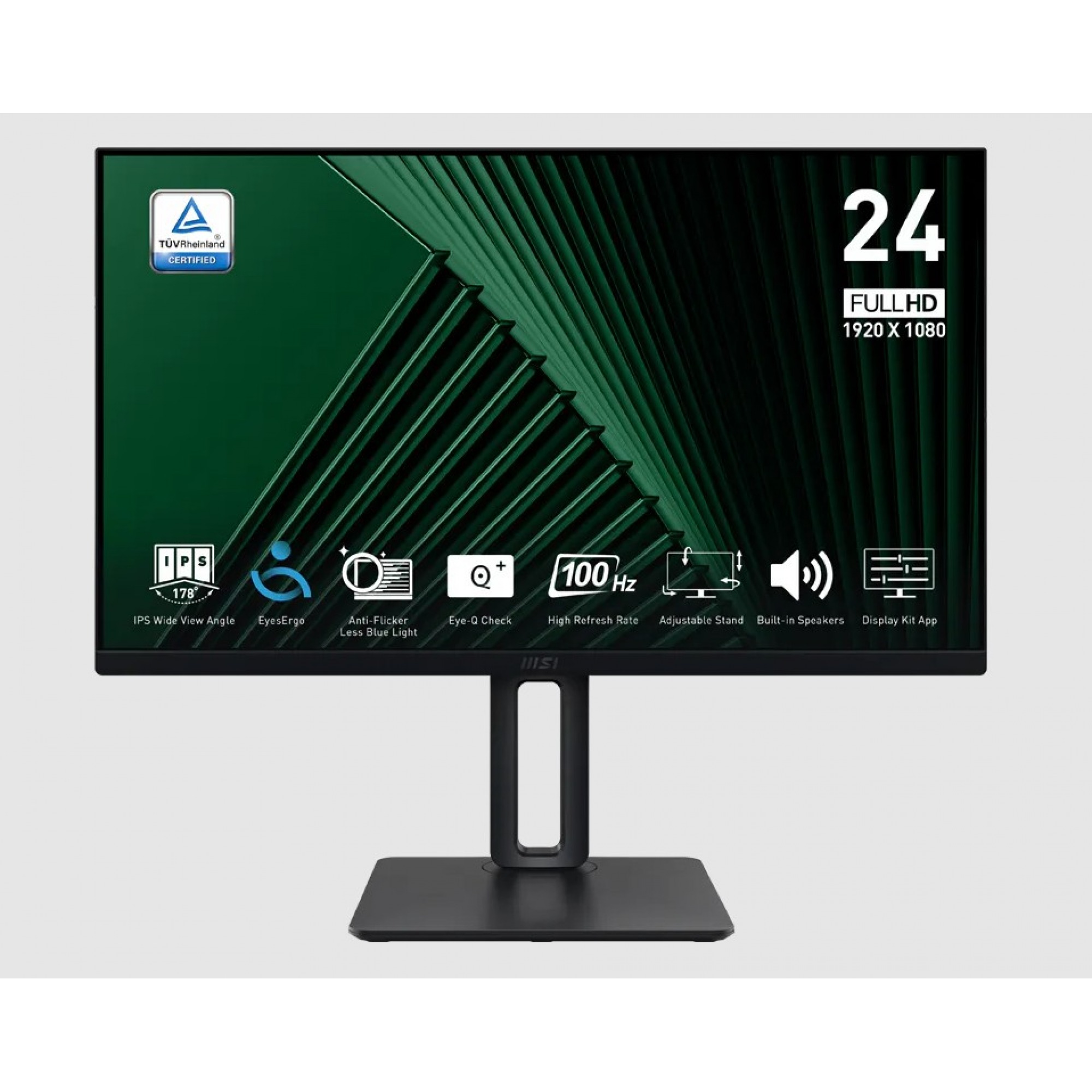 Monitor 24" MSI PRO MP245PG FHD IPS 100Hz 300nits 1ms HDMI DP D-SUB Zvučnici PIVOT HAS SWIVEL TILT