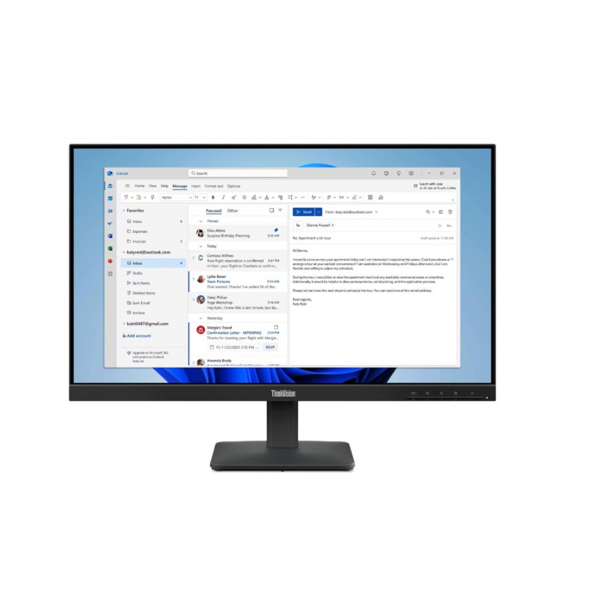 Monitor 24" LENOVO ThinkVision S24-4e FHD IPS 100Hz HDMI VGA TILT