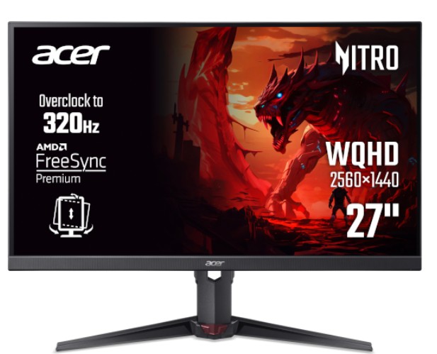 Monitor 27" ACER Nitro XV270UF3bmiiprx QHD IPS 320Hz 2xHDMI DP PIVOT Gaming