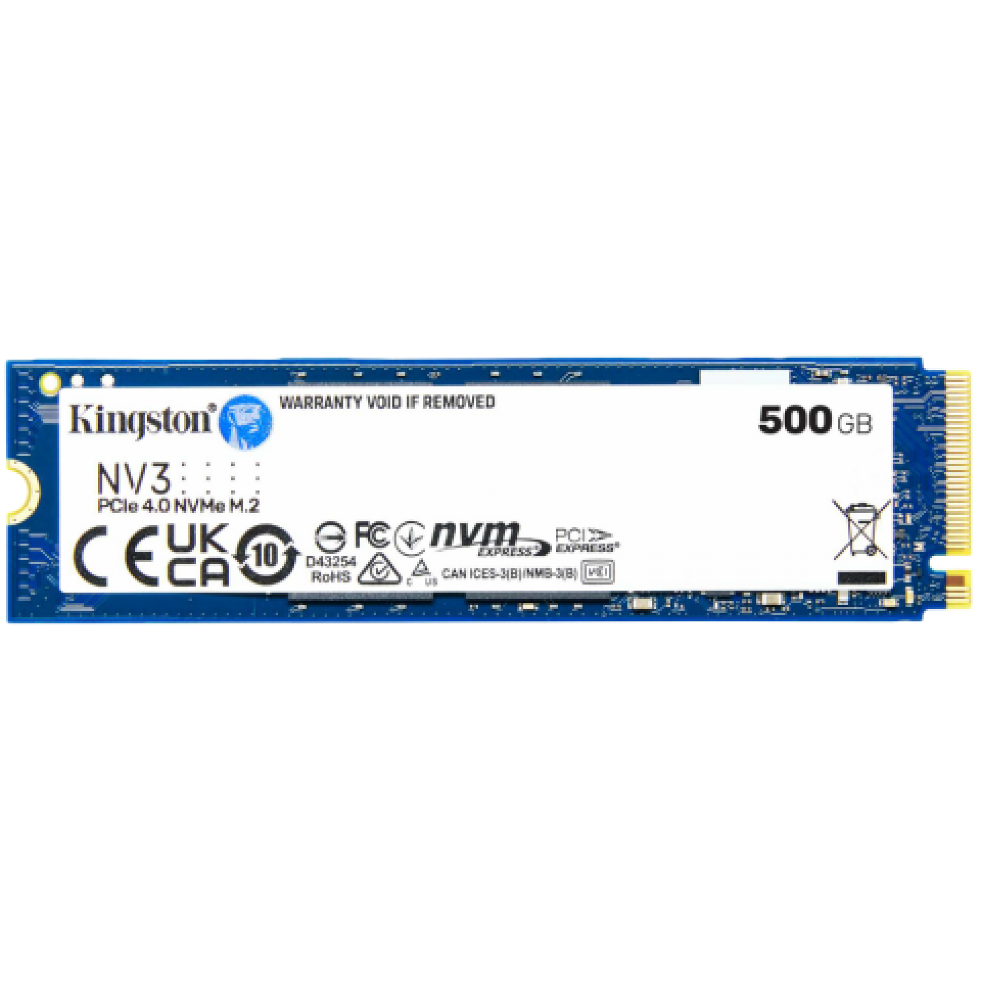 Kingston 500GB NV3 SSD M.2 2280 PCIe 4.0 NVMe, Read: 5,000